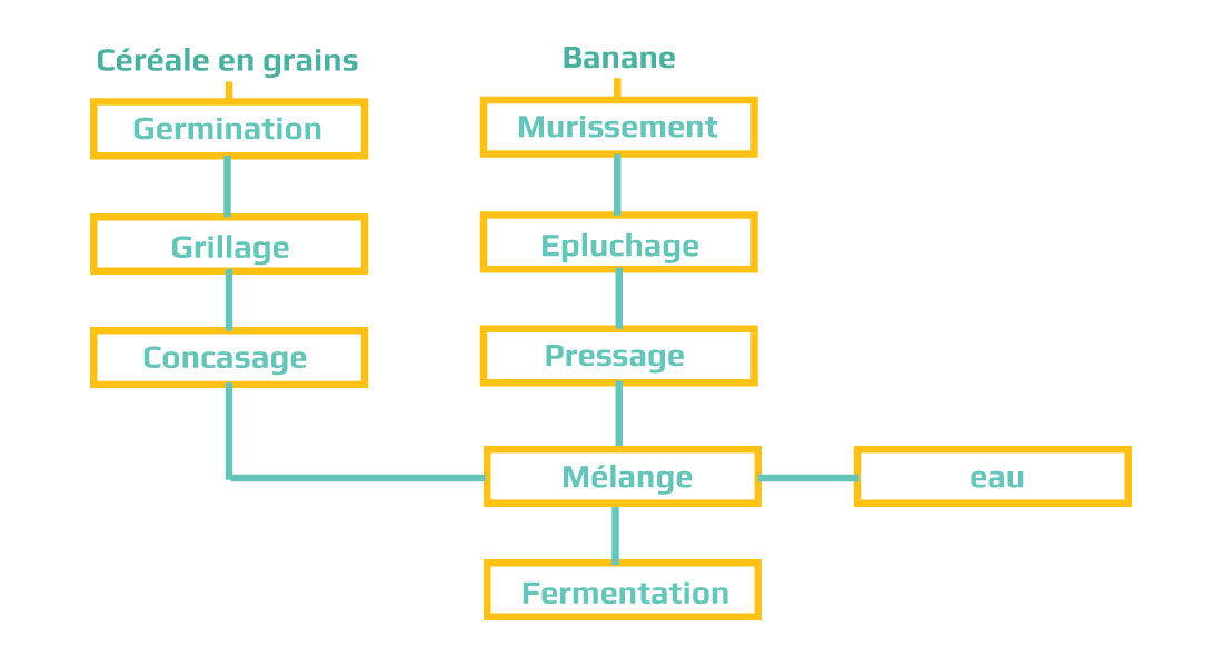 schema fabrication biere banane