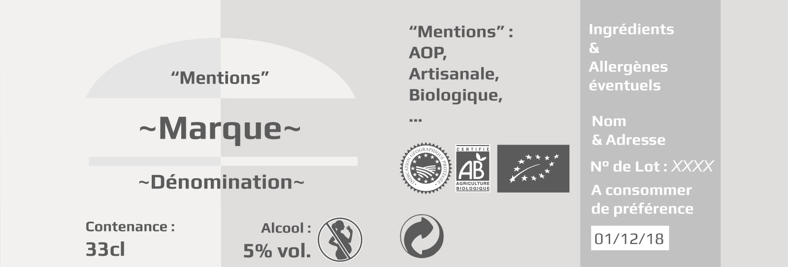 mentions legales obligation etiquetage etiquettes bieres